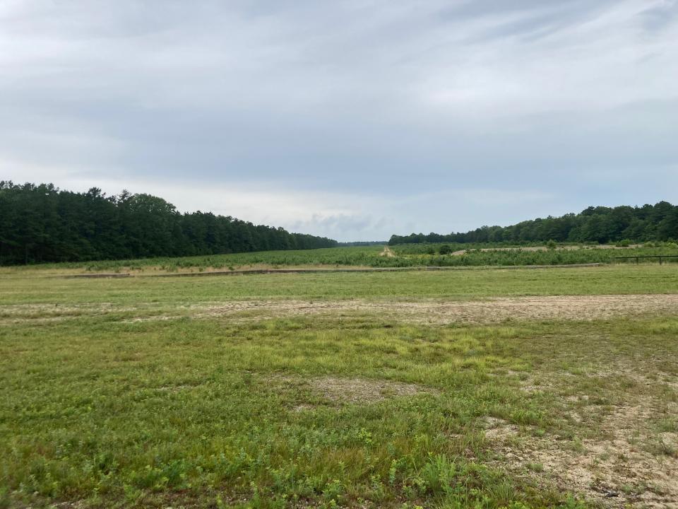 A proposed machine gun range is planned by the Massachusetts Army National Guard at Camp Edwards, at Joint Base Cape Cod. During a public tour of Army National Guard training sites on July 14, participants were offered a look at the proposed range site.