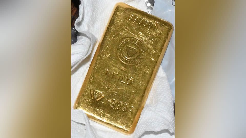 Gold bar seized from the Menendez home, according to the indictment - US District Court Southern District of New York