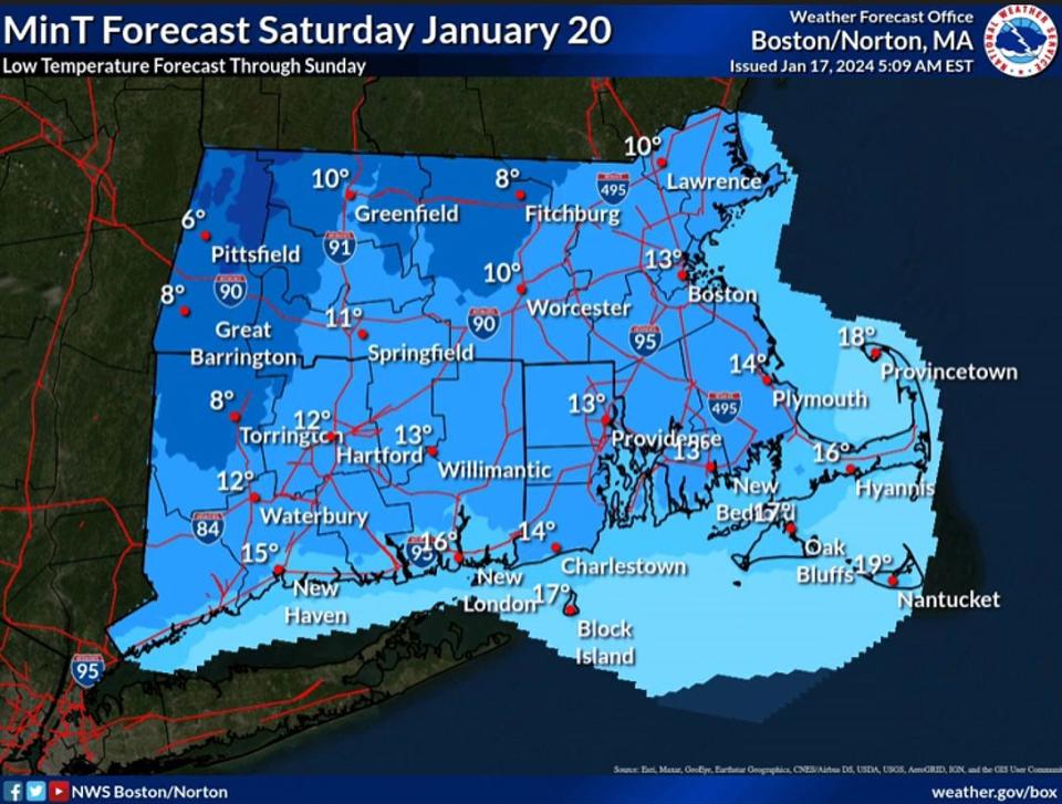 The upcoming weekend looks to be a chilly one on Cape Cod, with temperatures in the teens on Friday and Saturday night. A few inches of snow may also be in the cards.
