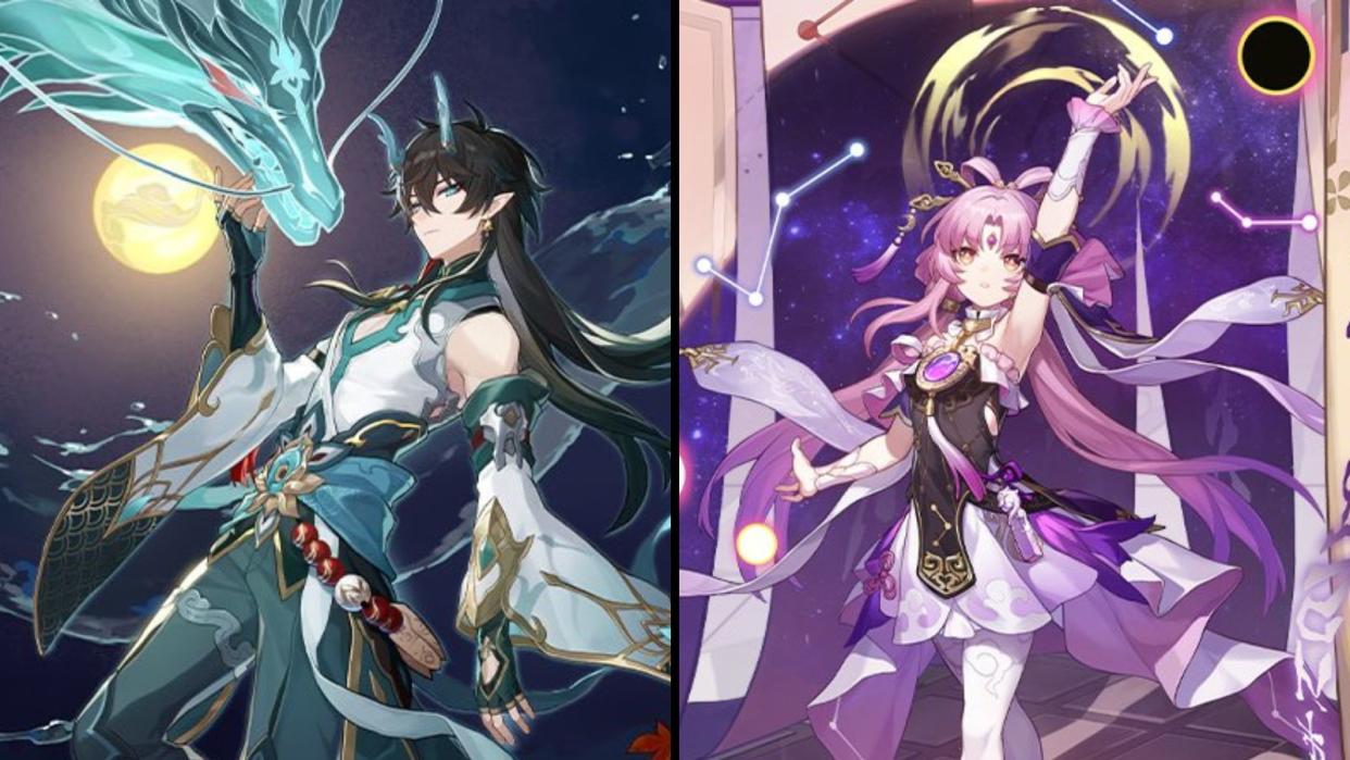 Honkai: Star Rail developer HoYoverse has revealed the two new 5-star characters that will be coming out in version 1.3: Imbibitor Lunae and Fu Xuan. (Photos: HoYoverse)