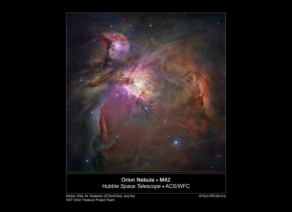 Thousands of stars are forming in the cloud of gas and dust known as the Orion nebula. More than 3,000 stars of various sizes appear in this image. Some of them have never been seen in visible light.  Credit: NASA,ESA, M. Robberto (Space Telescope Science Institute/ESA) and the Hubble Space Telescope Orion Treasury Project Team