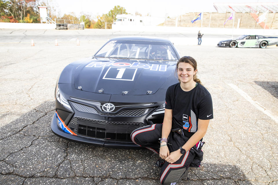 Isabella Robusto first race at Hickory Motor Speedway with Lee Faulk Racing.
