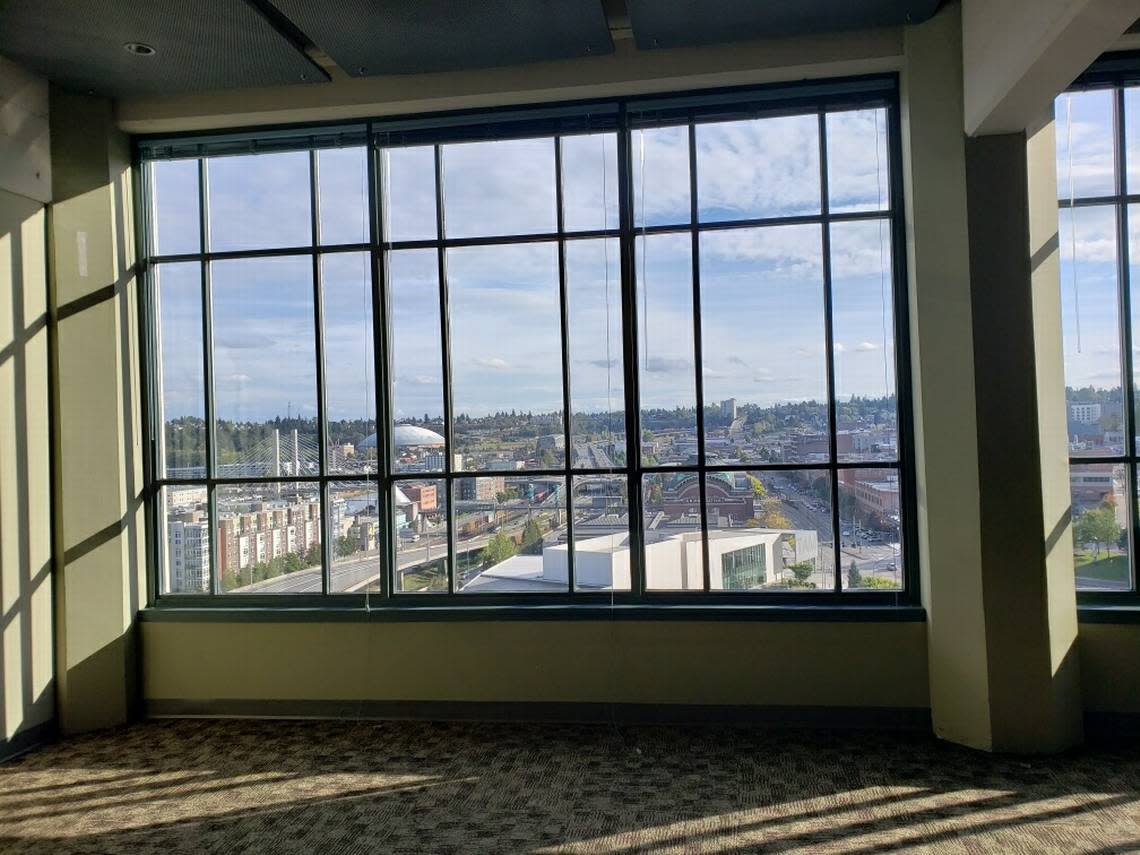 A view from inside the Sandberg-Schoenfeld building, 1423 Pacific Ave. Plans have been submitted to convert the historic office building to apartments.