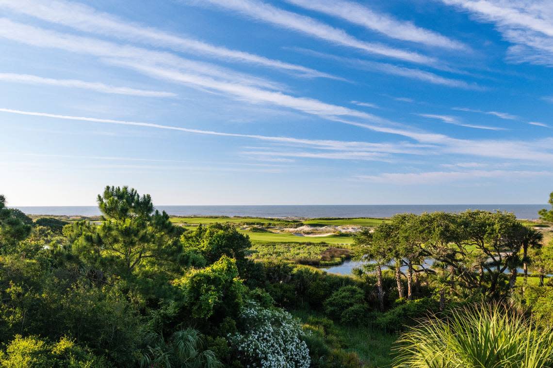 A view of the Ocean Course from a $17.5 million home for sale on Kiawah Island.