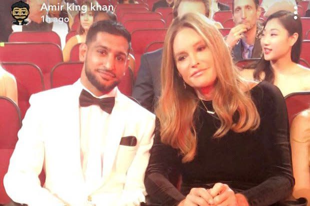 ESPYs: Amir Khan met Caitlyn Jenner at the ESPYs: Amir Khan Snapchat