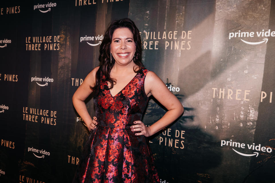 Tracey Deer walks the Rialto Theatre carpet at the Montreal premiere of Prime Video's 