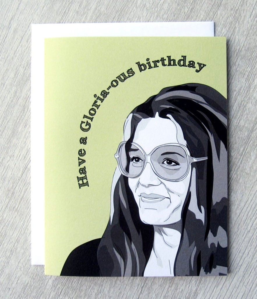 FemCards Gloria Steinem Feminist Birthday Card (Photo: Etsy)