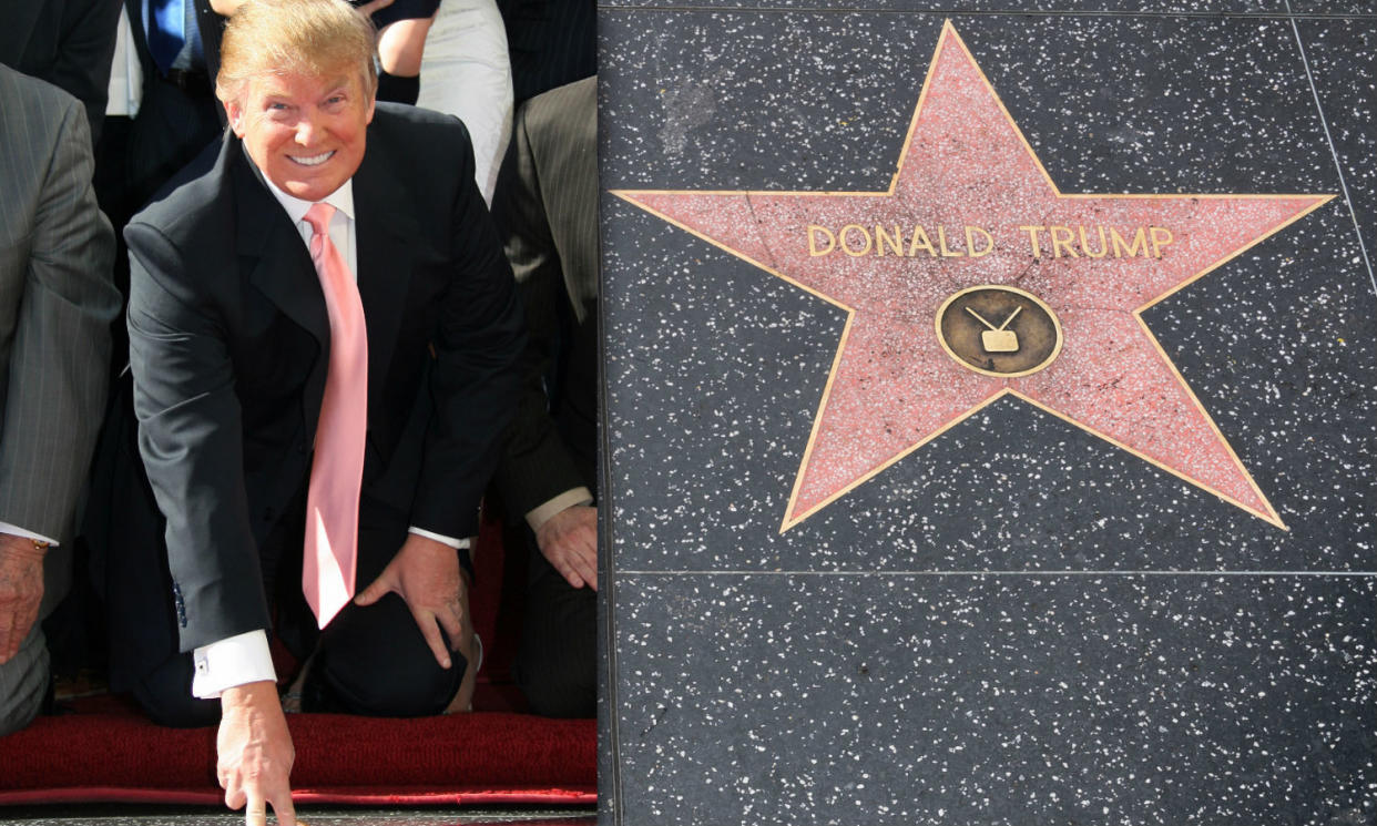 Donald Trump’s star destroyed on the Hollywood Walk of Fame