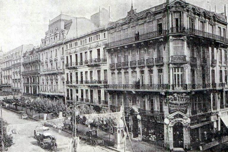 La avenida de Mayo antes de la construcción del edificio Cénit