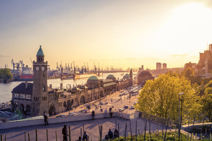 The port city of Hamburg