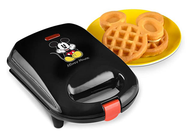 Mickey Mouse Rotating Bubble Waffle Maker, Single Flip Waffle Iron