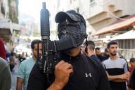 Funeral of Palestinian Waseem Khalifa, who was killed by Israeli forces during clashes in a raid, in Nablus