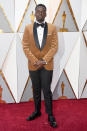 <p>Clad in a velvet suit jacket by Brunello Cucinelli, the ‘Get Out’ star proved he has a flair for fashion. <em>[Photo: Getty]</em> </p>