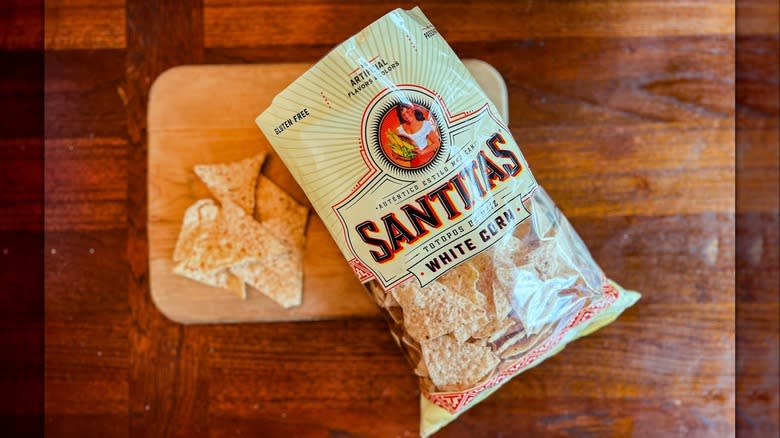 Bag of Santitas tortilla chips 
