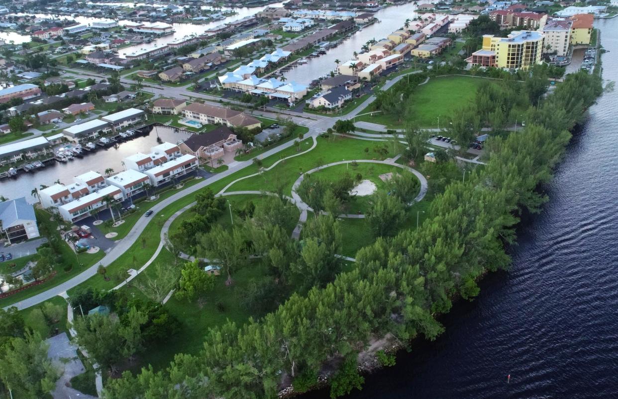 Aerial view of Jaycee Park in Cape Coral photographed Tuesday, September 12, 2023. Ricardo Rolon/USA TODAY NETWORK-FLORIDA