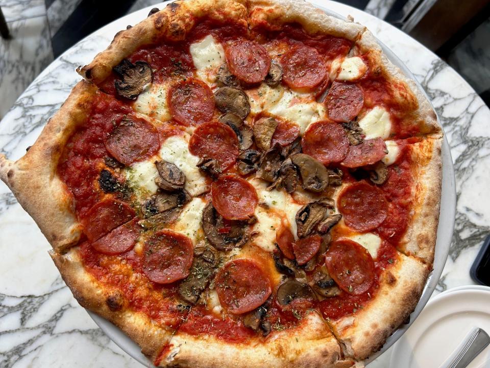 Cecconi's pepperoni pizza