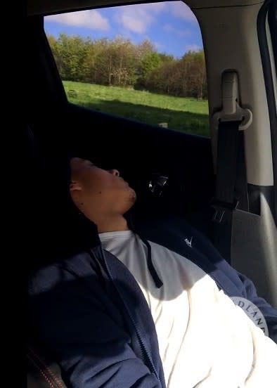 Detectives also found a picture of Gordon asleep in a stolen vehicle. (West Midlands Police)