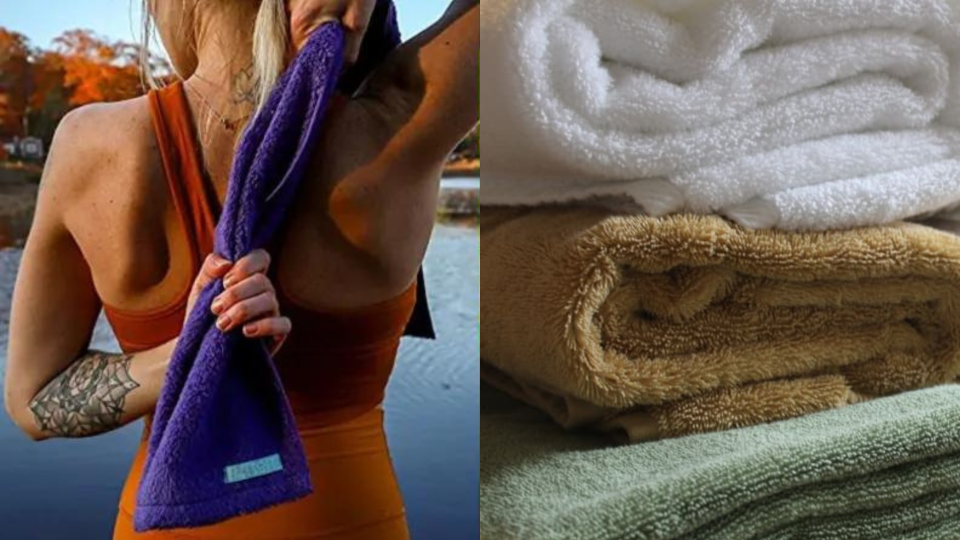 Towels serve double duty to sop up sweat and keep things sanitary.