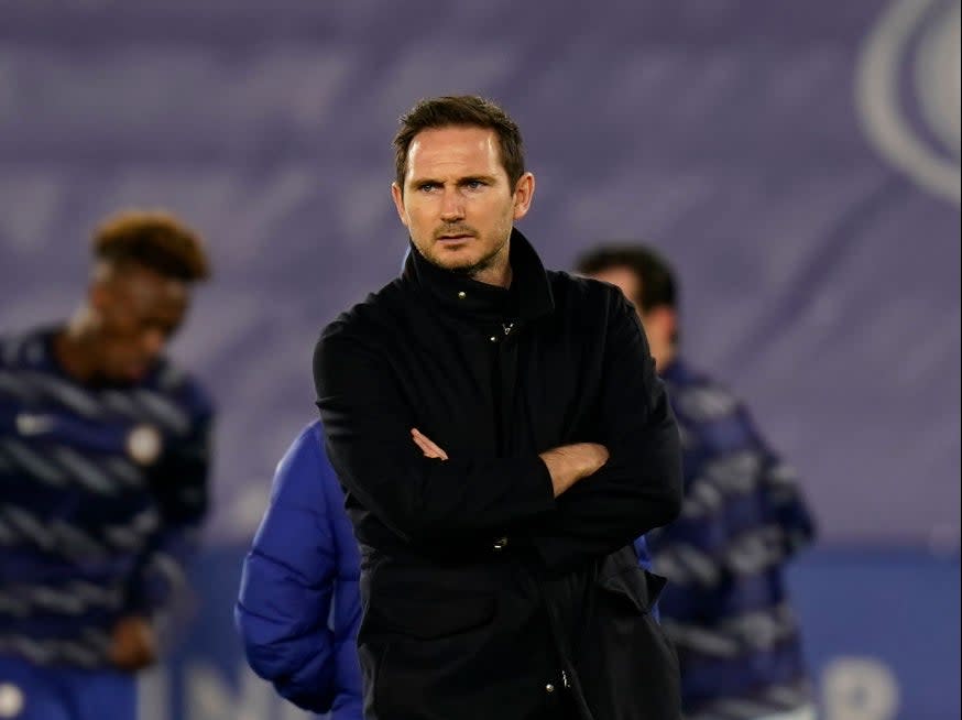 Lampard looks on at the King PowerPOOL/AFP via Getty Images