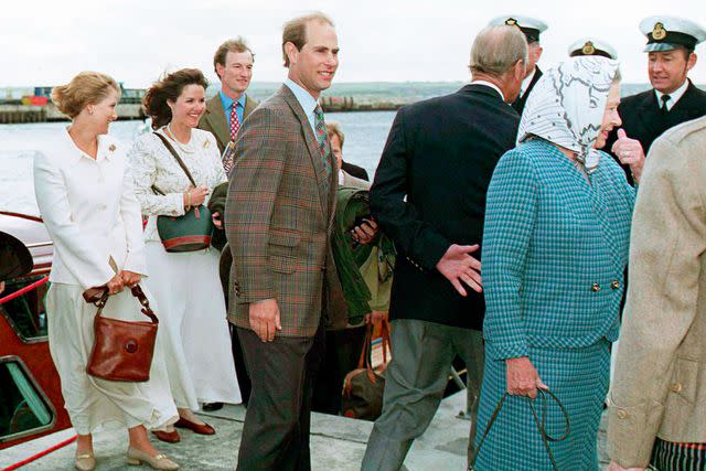 <p>Tim Graham Photo Library via Getty</p> Lord Ivar Mountbatten with the royal family in Scotland