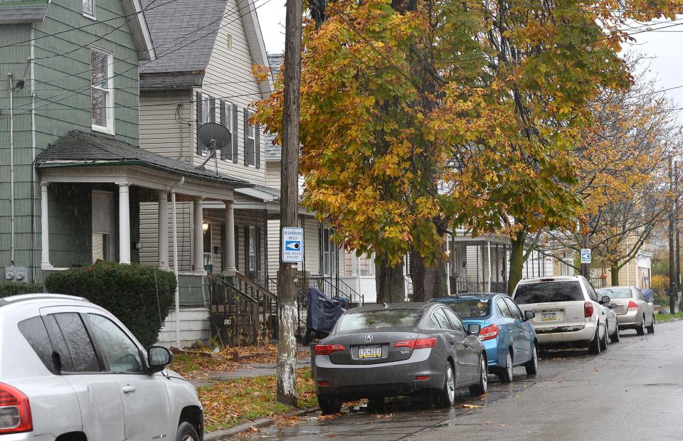 Two men have been sentenced to state prison for the murder of Rhonda Glover, who was fatally shot in the 600 block of East 13th Street in Erie at about 8 p.m. on Nov. 17, 2021. Police said she was sitting in a car in this area, shown here on Nov. 18, 2021, when she was killed.