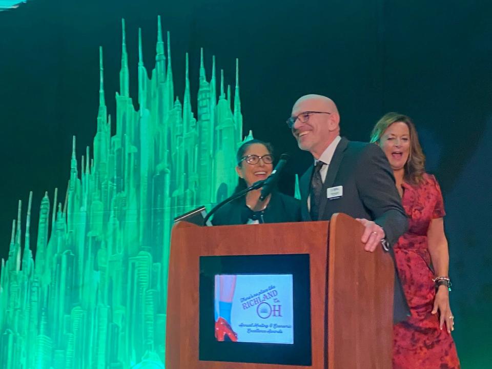 Local business leaders and philanthropists Carl and Annamarie Fernyak received the 2024 Chairman's Award Wednesday night during the Richland Area Chamber & Economic Development's annual meeting and excellence awards.