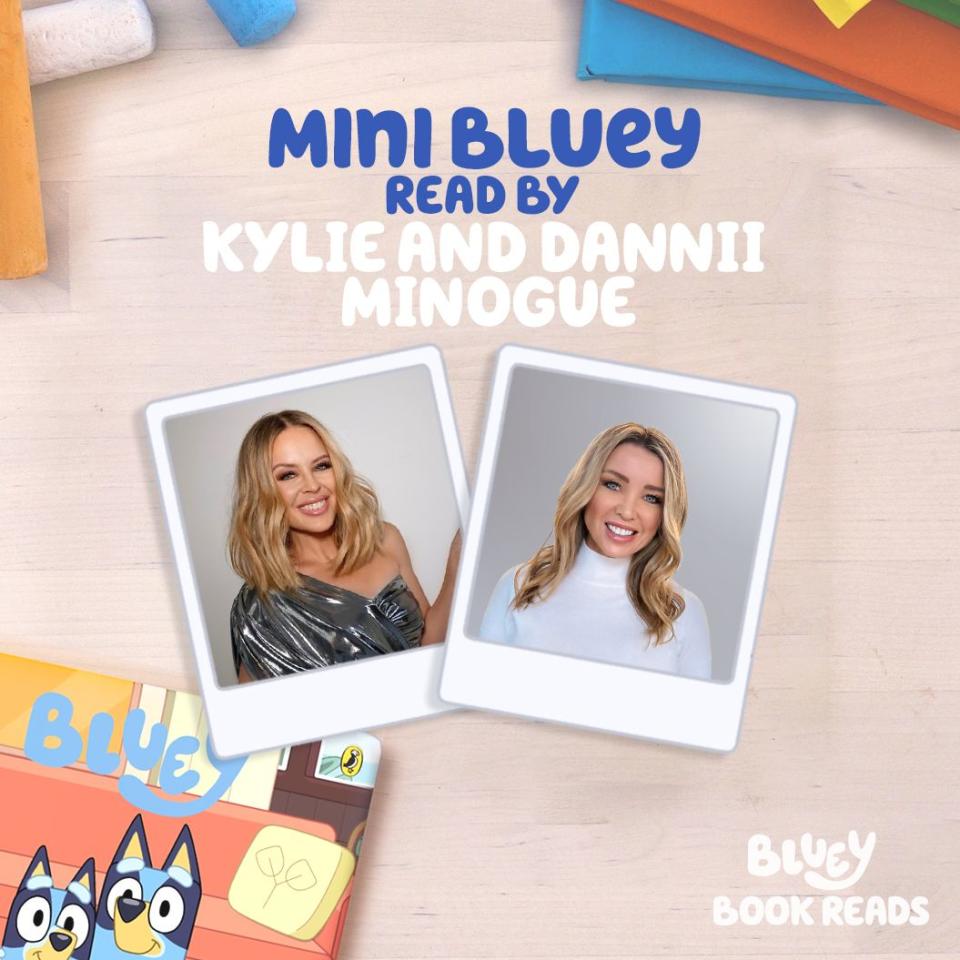 kylie minogue, dannii miogue, bluey book reads