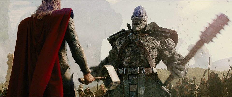 Thor confronts a Kronan in <i>Dark World</i>. (Photo: Marvel Studios)