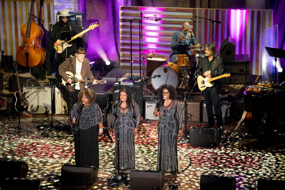 The McCrary Sisters perform "Amazing Grace" during the Americana Music Honors and Awards show at the Ryman Auditorium Wednesday, Sept. 14, 2022, in Nashville, Tenn. 