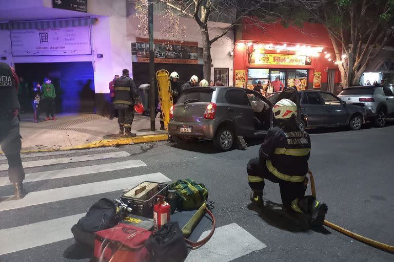 El Etios impactado por el Audi que manejaba Kaleb Di Masi