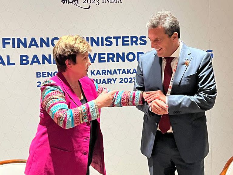 Sergio Massa se reunió con Georgieva durante la última cumbre de ministros del G-20