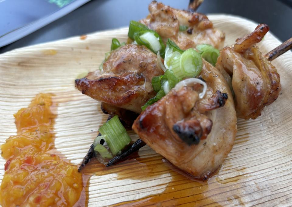 Yakitori style grilled chicken is a specialty of Circle Pit BBQ in Wilmington, N.C.