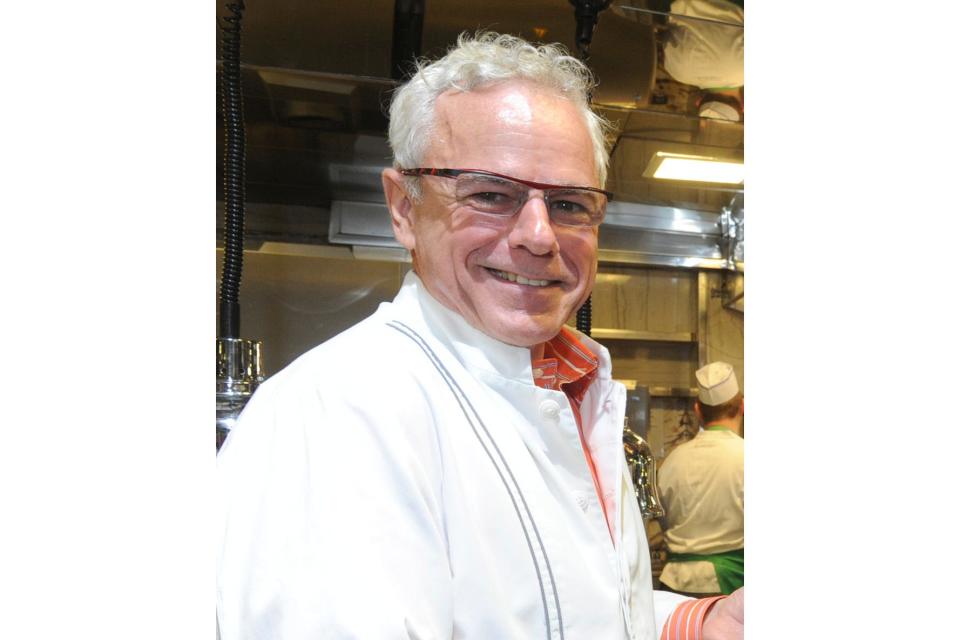 Chef David Bouley appears at a promotional event for 2014 Georges Duboeuf Beaujolais Nouveau at Bouley in New York on Nov. 19, 2014.