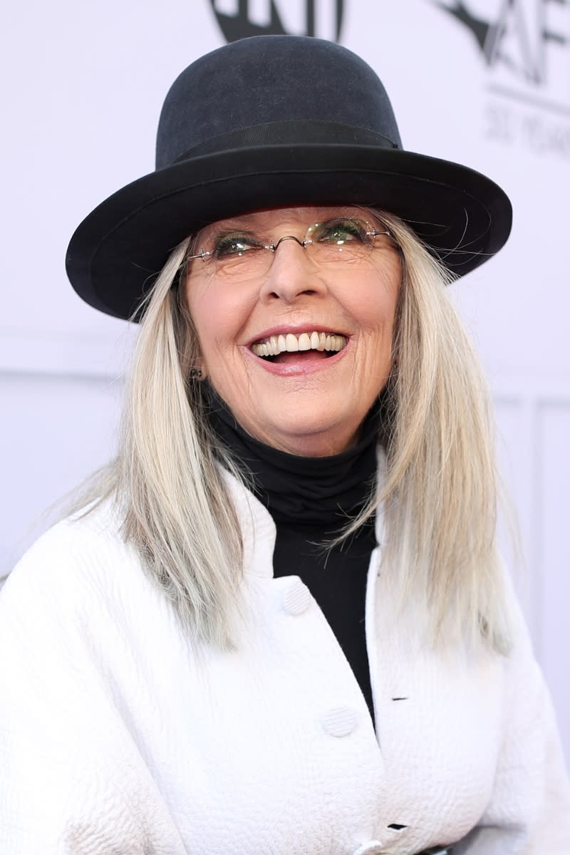 <p> Diane Keaton - who already provides plenty of Coastal Grandmother style inspiration - is another celebrity who has fully embraced the hints of silver running through her blonde hair. Here, we can see how her greys offer dimension to her otherwise light, creamy blonde. </p>
