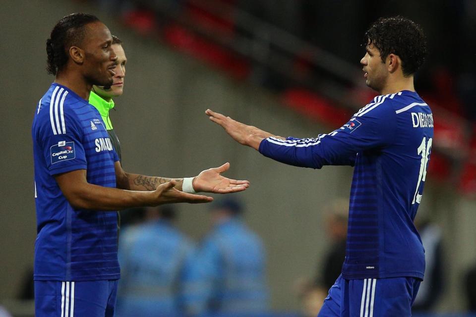 Striking heroes | Didier Drogba and Diego Costa: Clive Mason/Getty Images