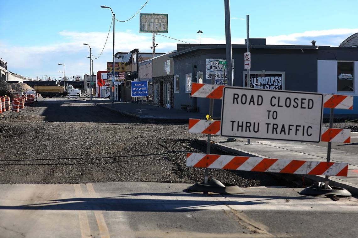 A group of downtown Pasco businesses on West Lewis Street between 2nd Avenue and the recently closed underpass are concerned about the survival of their businesses because of limited access, limited parking and a detour away from their block.