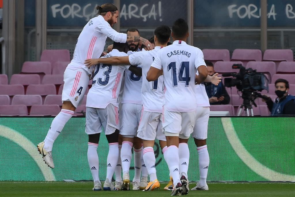 Real Madrid celebrate (AFP via Getty Images)