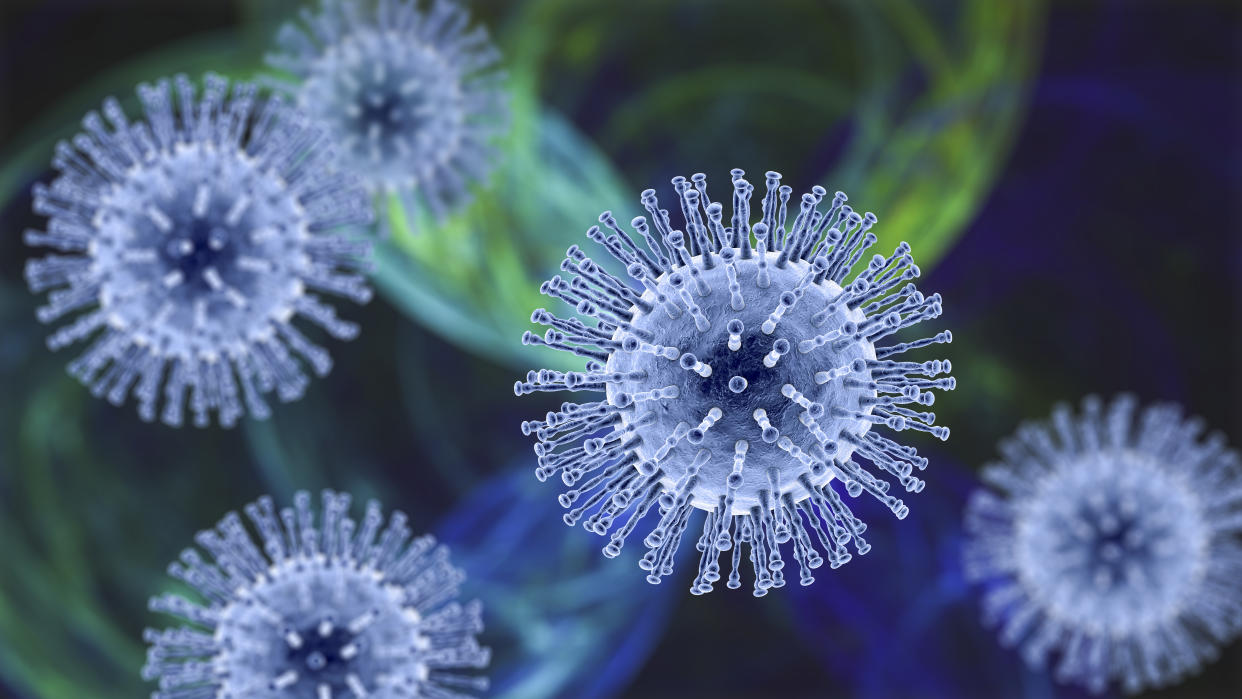 Illustration of coronavirus particles. (Science Photo Library/Getty Images)