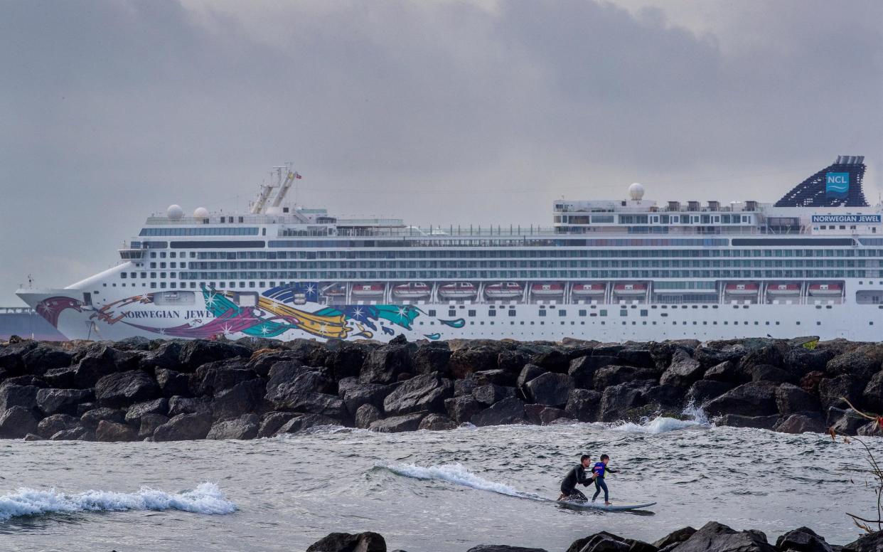 Cruise ships can be found floating empty of passengers off the US coast - ALLEN J SCHABEN