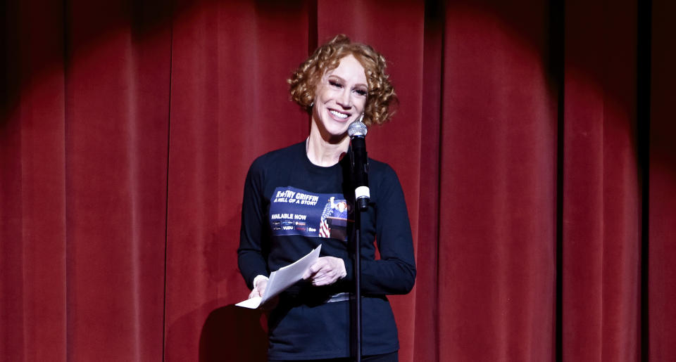 Kathy Griffin performs at 2019 Best In Drag Benefiting Aid for AIDS at Orpheum Theatre on October 06, 2019 in Los Angeles. (Chelsea Guglielmino / Getty Images file )