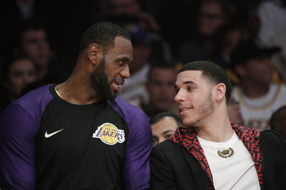 LeBron James and Lonzo Ball are at the center of several Lakers controversies. (AP)