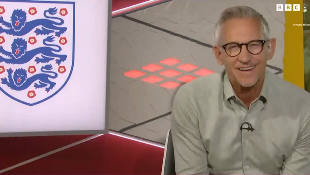 Gary Lineker fronted BBC's coverage of England's victory over Wales. (BBC)