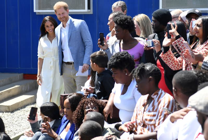 FILE PHOTO: Britain's Prince Harry and Meghan visit South Africa