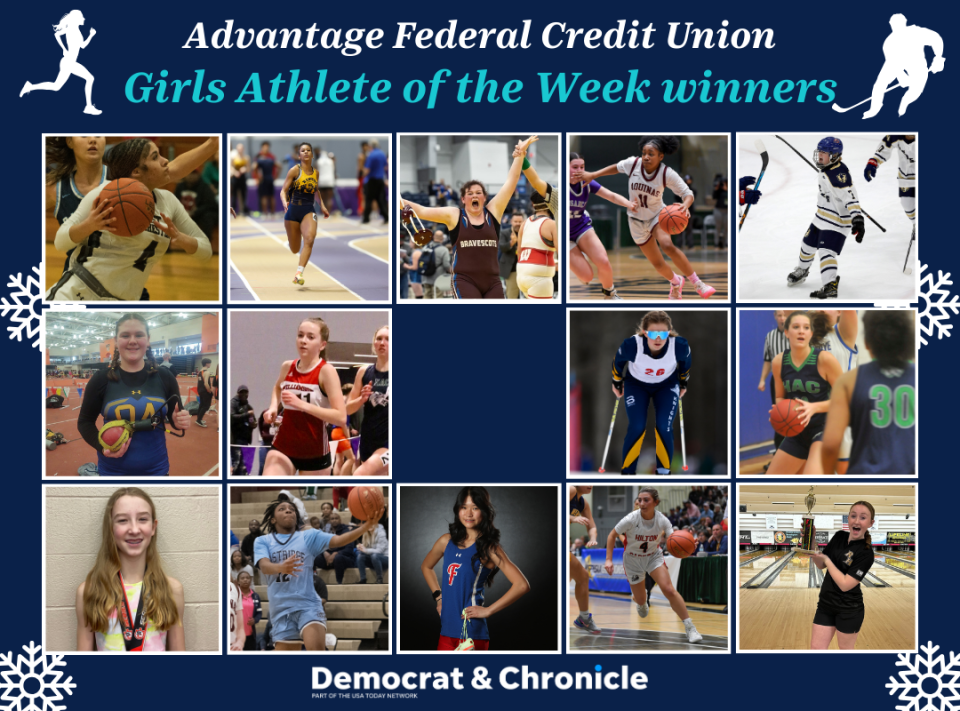 These are the Advantage Federal Credit Union's 14 Girls Athletes of the Week from the winter season.