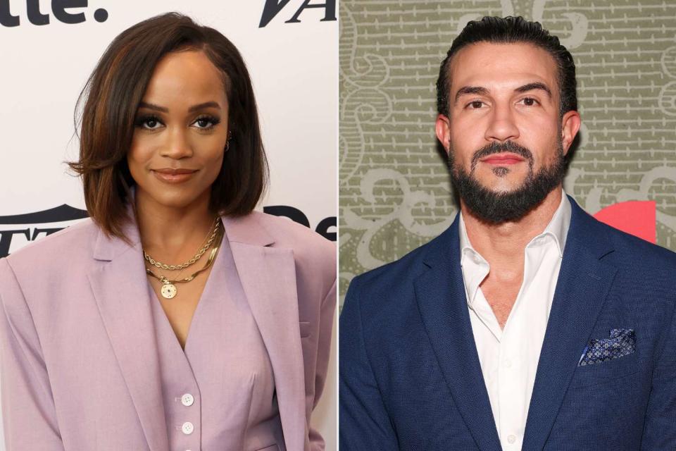 <p>Rodin Eckenroth/Variety via Getty, Jesse Grant/TELEMUNDO via Getty</p> (L) Rachel Lindsay and Bryan Abasolo