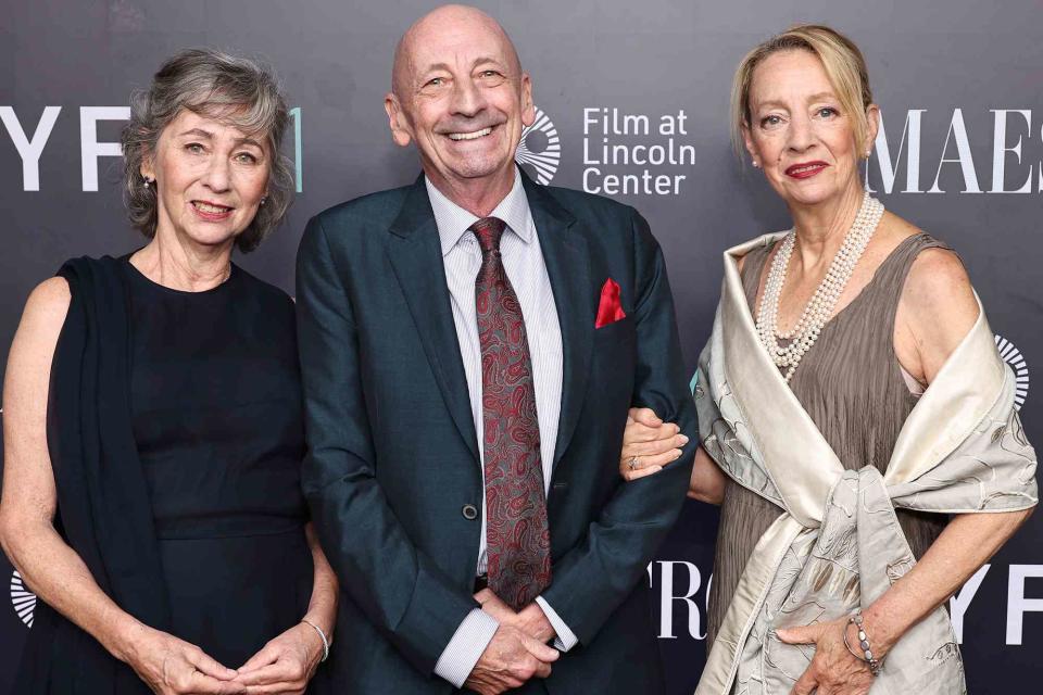 <p>Jamie McCarthy/Getty</p> Nina, Alexander and Jamie Bernstein at the "Maestro" premiere during the 61st New York Film Festival at David Geffen Hall on Oct. 2, 2023.