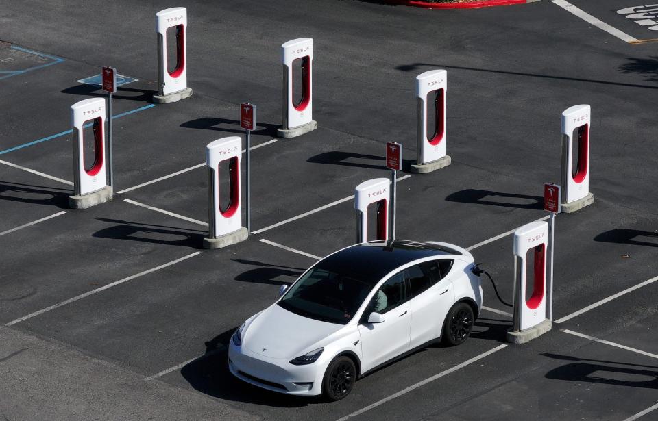 Tesla superchargers