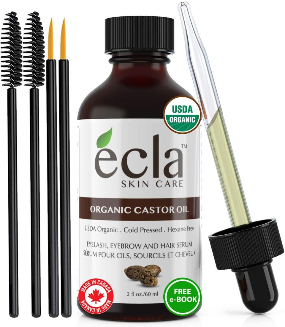 Ecla Skin Care Organic Cold Pressed Castor Oil. Image via Amazon.