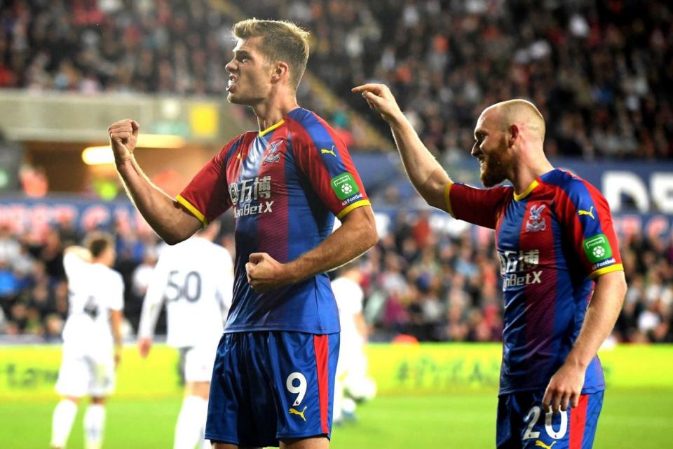 On target: Sorloth scored the winner as Palace dumped Swansea out in the last round (PA)