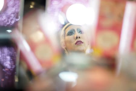 Contestant Thanisorn Hengsoontorn 'Annee Maywong' prepares backstage before the "Drag Race Thailand" show at a studio in Bangkok, Thailand March 1, 2018. REUTERS/Athit Perawongmetha